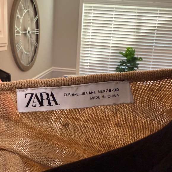 Zara Brown Knit Poncho size ML - Picture 5 of 5